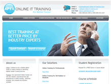 Tablet Screenshot of apex-online-it-training.com